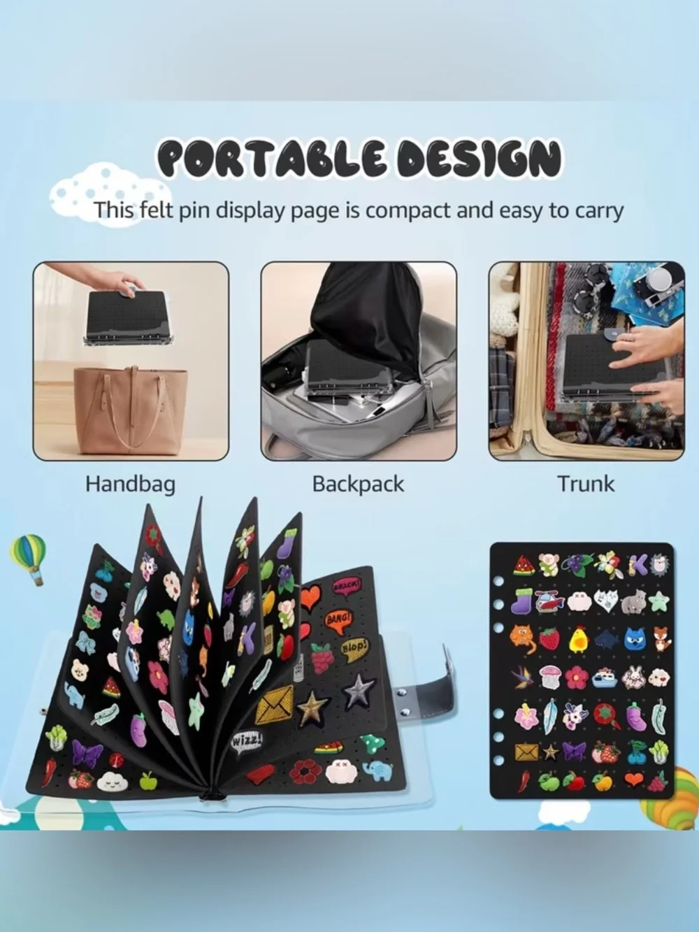 Black Pin Display Book - Multifunctional Organizer NEW